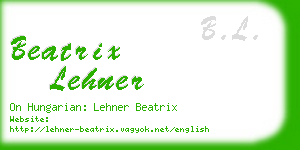 beatrix lehner business card